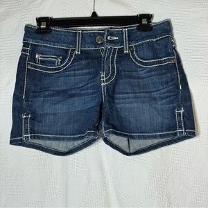 BKE Culture Blue‎ Jean Denim Shorts Classic Mid-Length Size 26 Splits